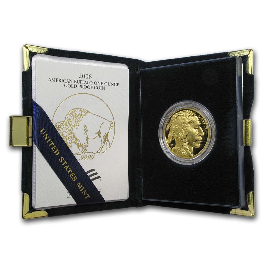 Random Year 1 oz Proof Gold Buffalo (w/Box & COA)